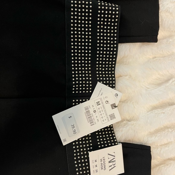 Nwt zara high rise stud legging size medium - Picture 6 of 6